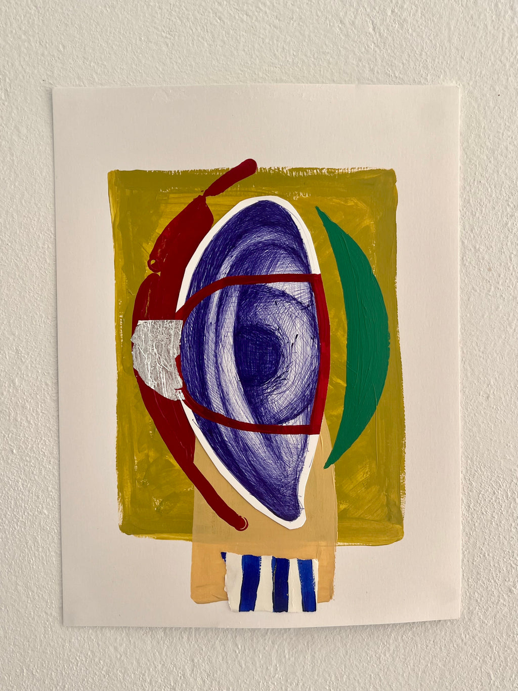 A Cycladic Eye - Framed Collage