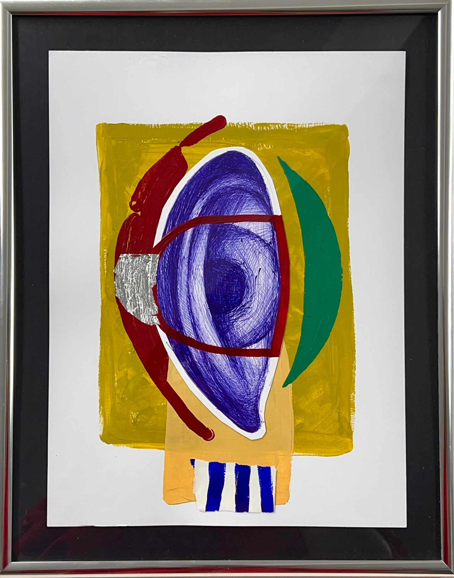 A Cycladic Eye - Framed Collage