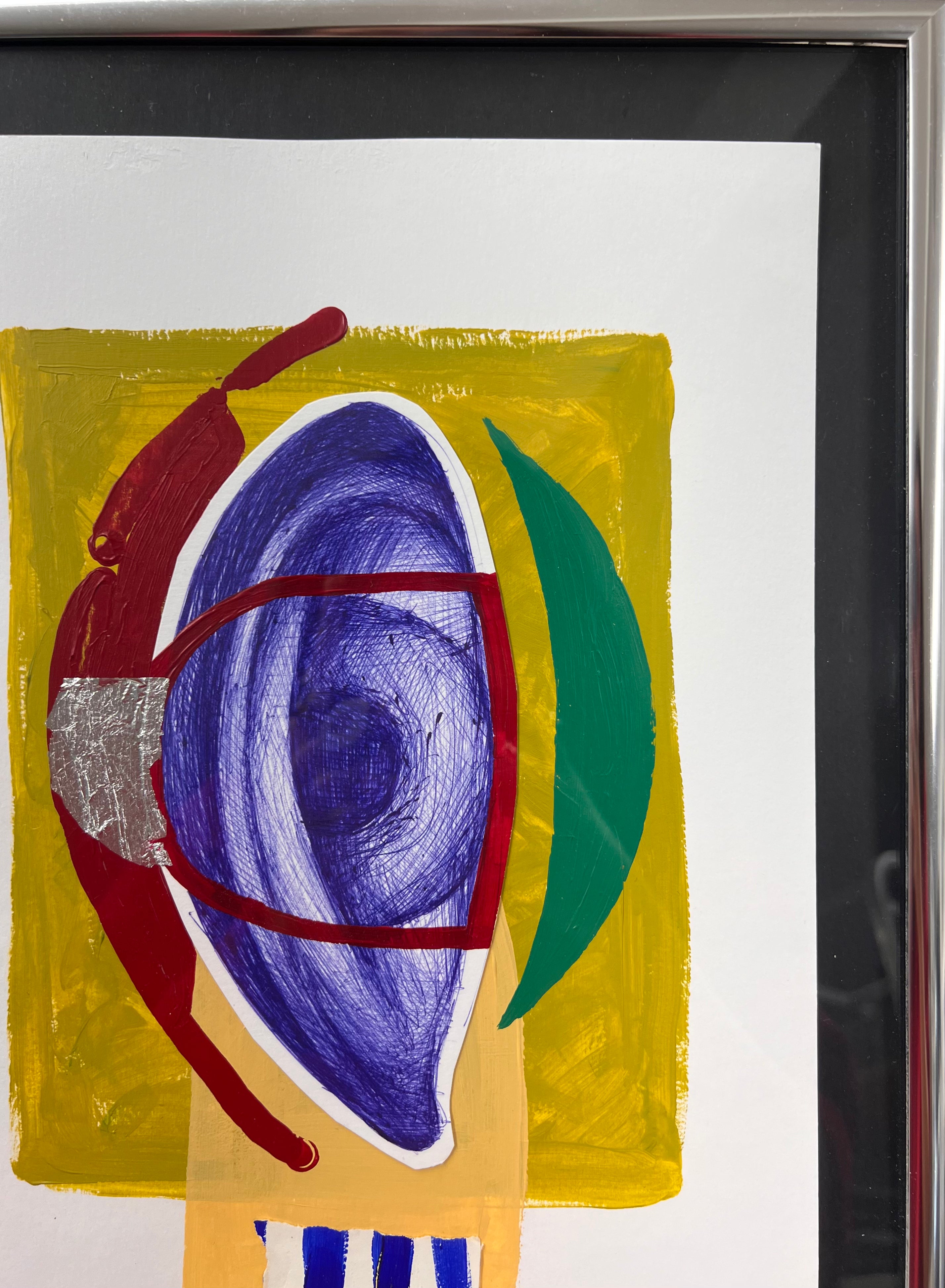 A Cycladic Eye - Framed Collage