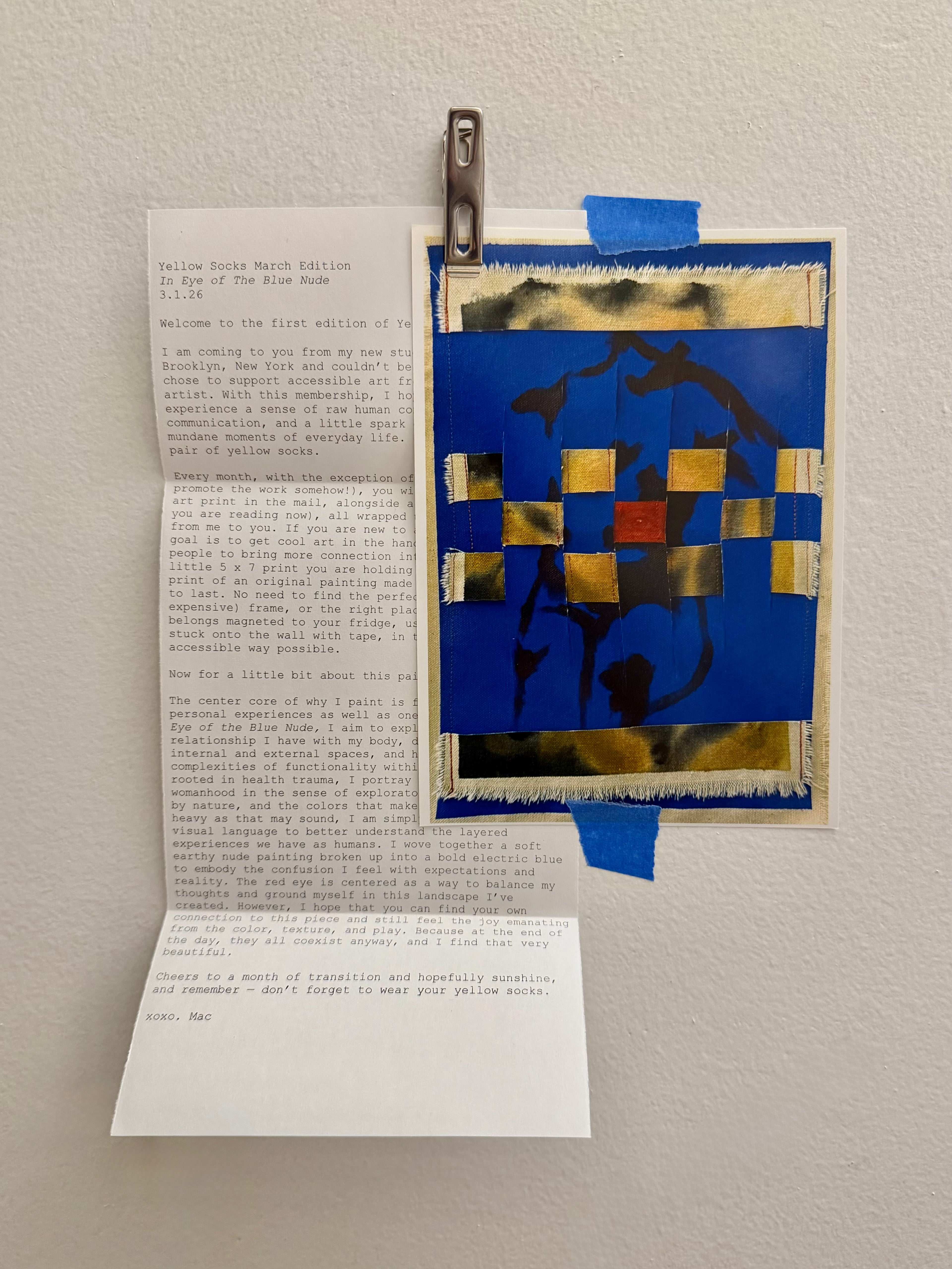 Yellow Socks - Monthly Print Club Subscription