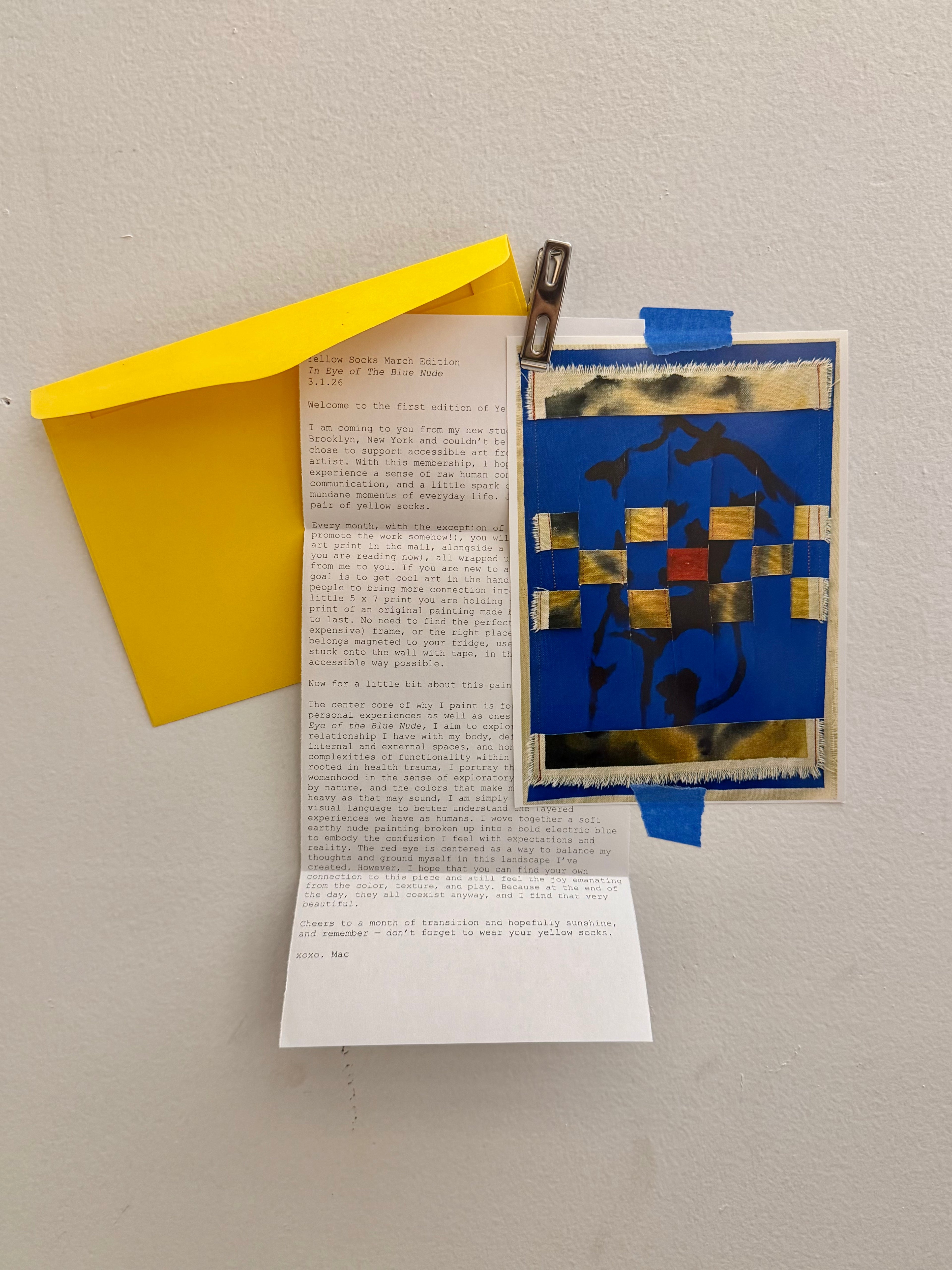 Yellow Socks - Monthly Print Club Subscription