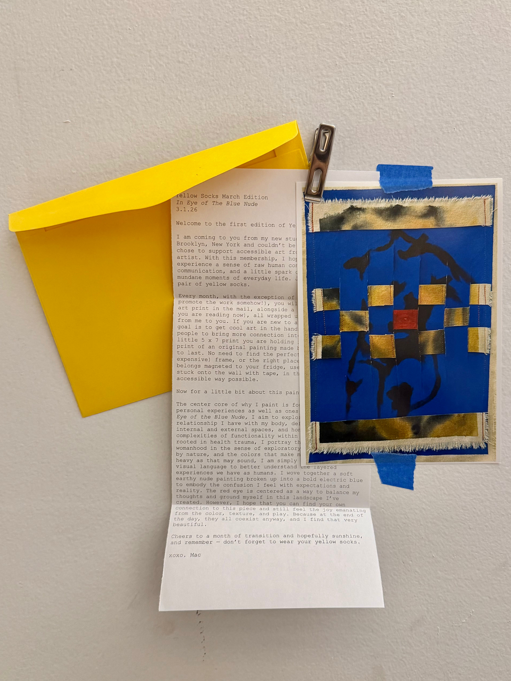 Yellow Socks - Monthly Print Club Subscription